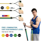 11 Piece Power Resistance Band Set Strength Training Yoga Sports Fitness Band