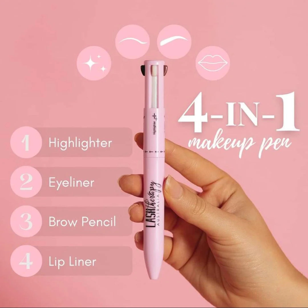4 In 1 Waterproof Makeup Pen Eyebrow Pencil Long Lasting Easy Lip Color Liner Highlight Lying Silkworm Eyeliner Pen Makeup Tools