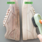 02Pcs Multi-purpose Shoe Brush Soft Bristle Automatic Liquid Long Handle Cleaning Brush Clothes Board Brush Household Cleaning Tools