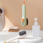 02Pcs Multi-purpose Shoe Brush Soft Bristle Automatic Liquid Long Handle Cleaning Brush Clothes Board Brush Household Cleaning Tools