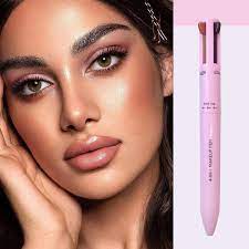 4 In 1 Waterproof Makeup Pen Eyebrow Pencil Long Lasting Easy Lip Color Liner Highlight Lying Silkworm Eyeliner Pen Makeup Tools