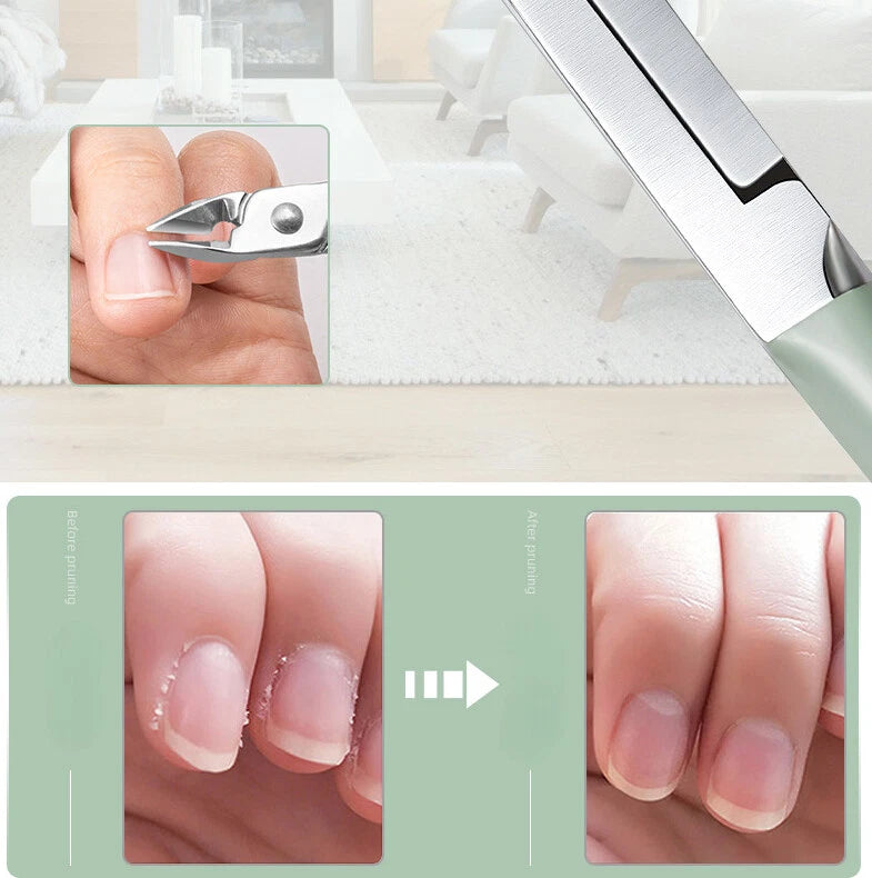 16-in-1 Stainless Steel Manicure & Pedicure Kit – Nail Clippers, Ear Pick & Grooming Set for Home Use